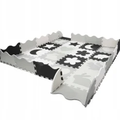 4FIZJO Mata edukacyjna dla dzieci puzzle 150 x 150 cm szara Best
