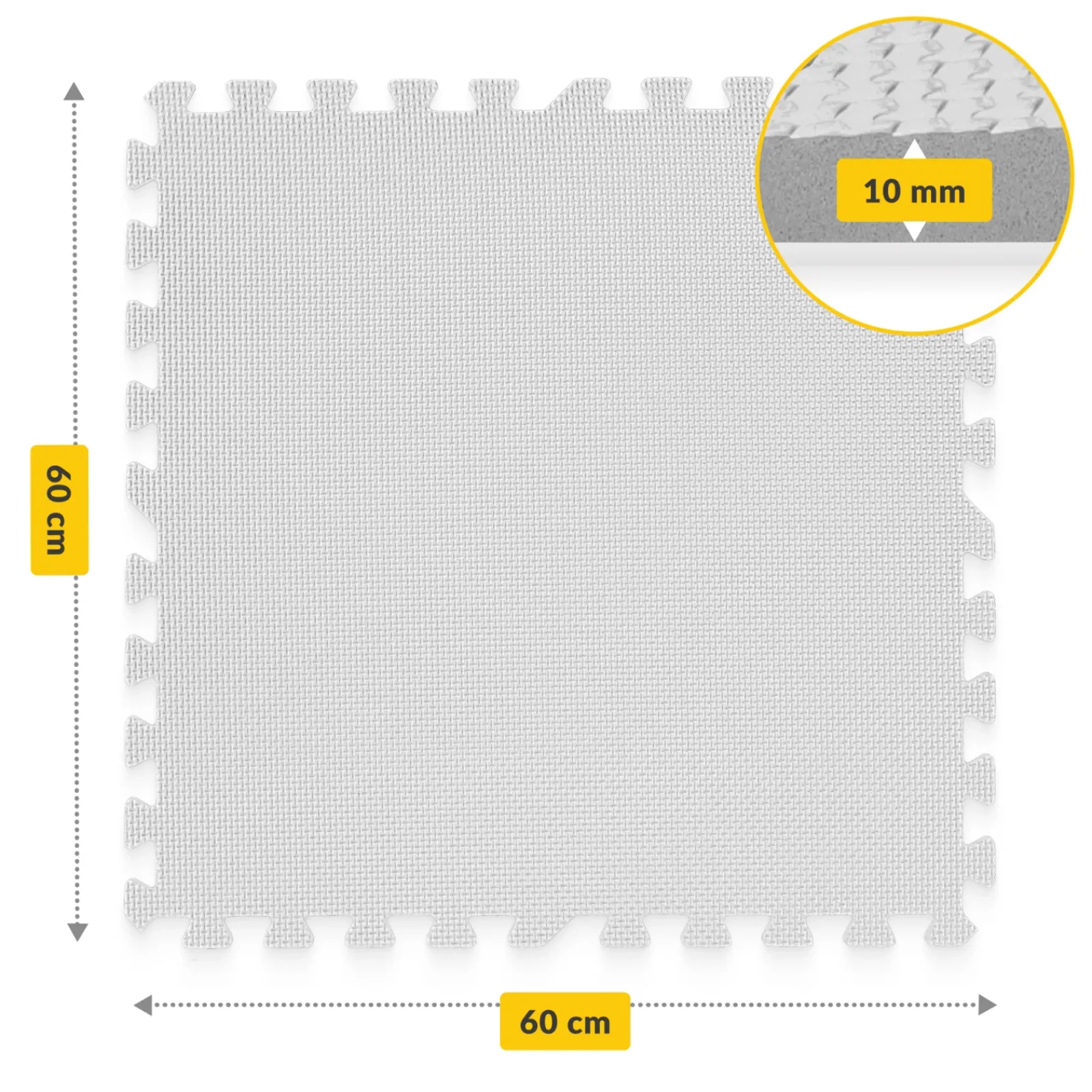 4FIZJO Mata edukacyjna dla dzieci puzzle 180 x 180 cm szara Clearance