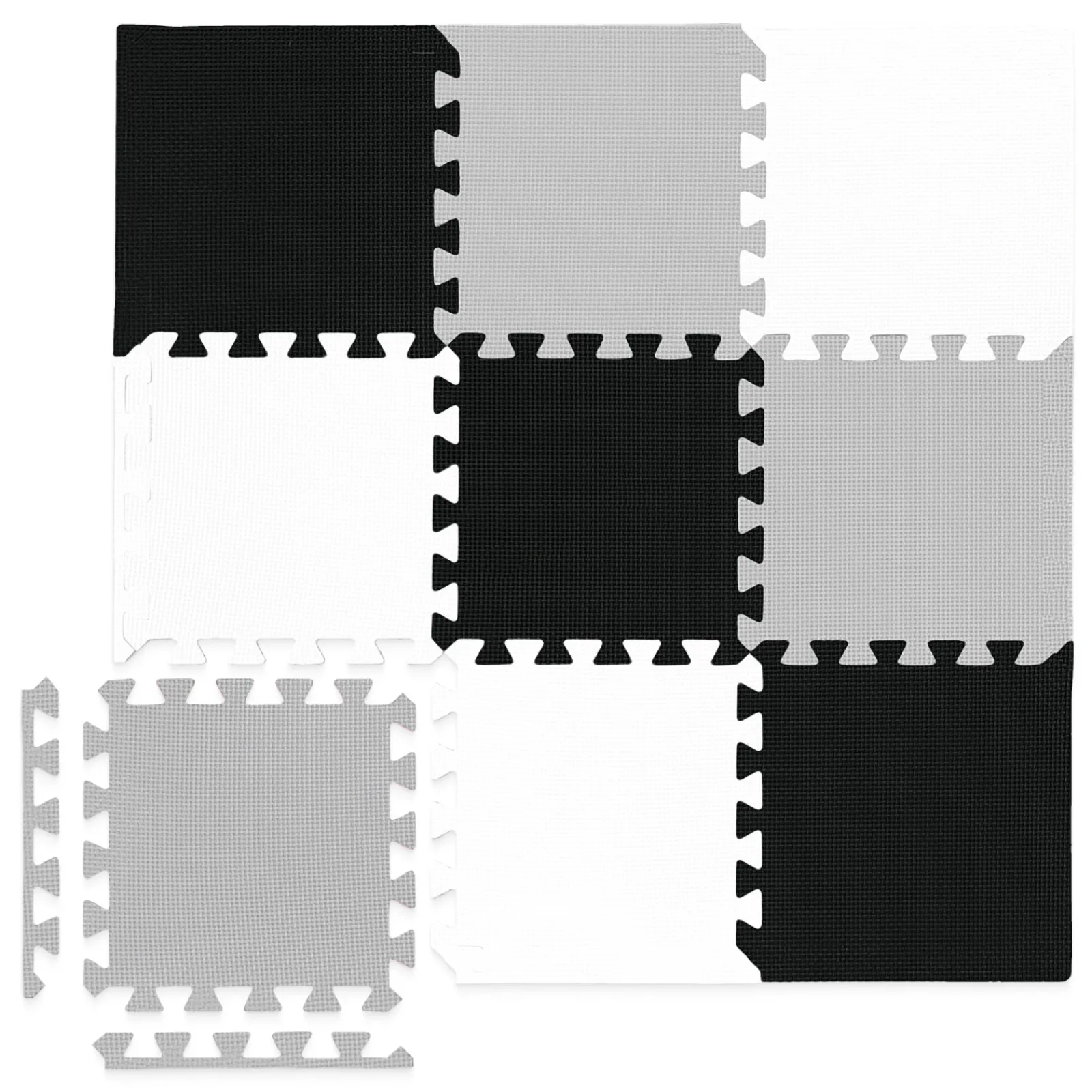 4FIZJO Mata edukacyjna dla dzieci puzzle 90 x 90 cm szara Best