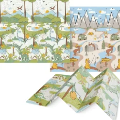 4FIZJO Mata edukacyjna dla niemowląt Dżungla i Camping 200 x 180 cm Clearance