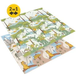 4FIZJO Mata edukacyjna dla niemowląt Dżungla i Camping  200 x 180 cm Clearance