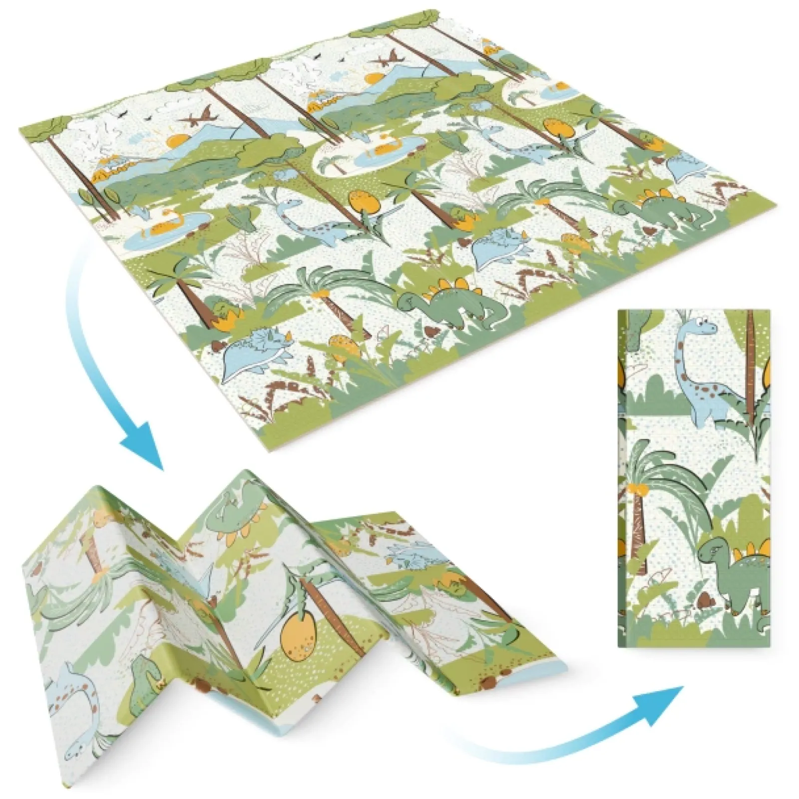 4FIZJO Mata edukacyjna dla niemowląt Dżungla i Camping 200 x 180 cm Clearance