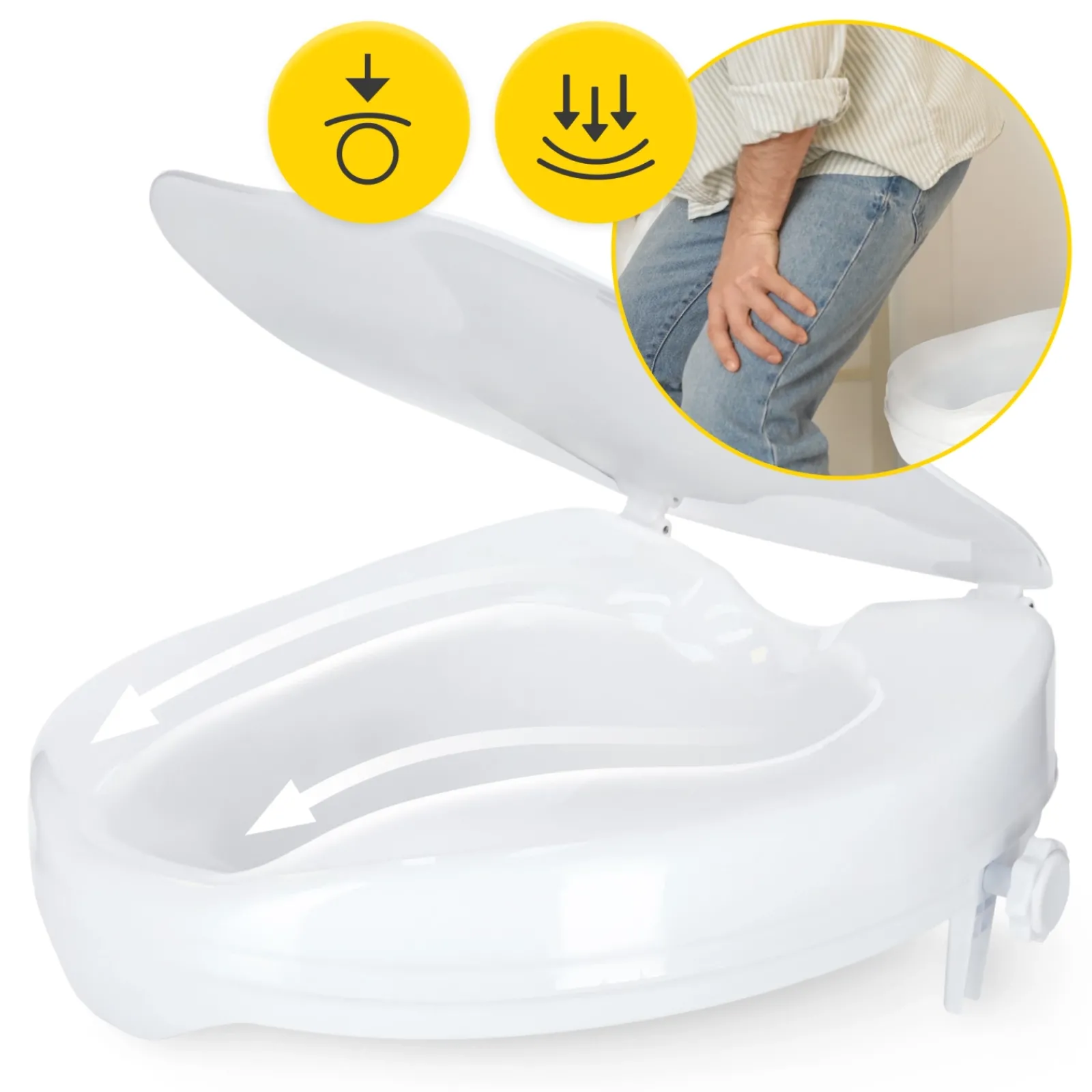4FIZJO Nasadka toaletowa podwyższająca 5 cm Clearance