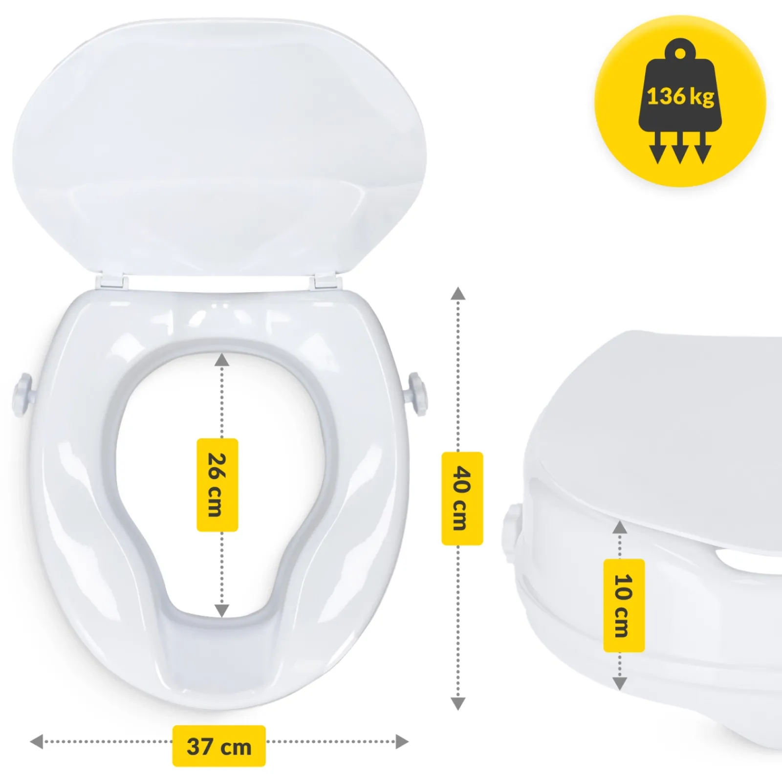 4FIZJO Nasadka toaletowa podwyższająca 10 cm Outlet