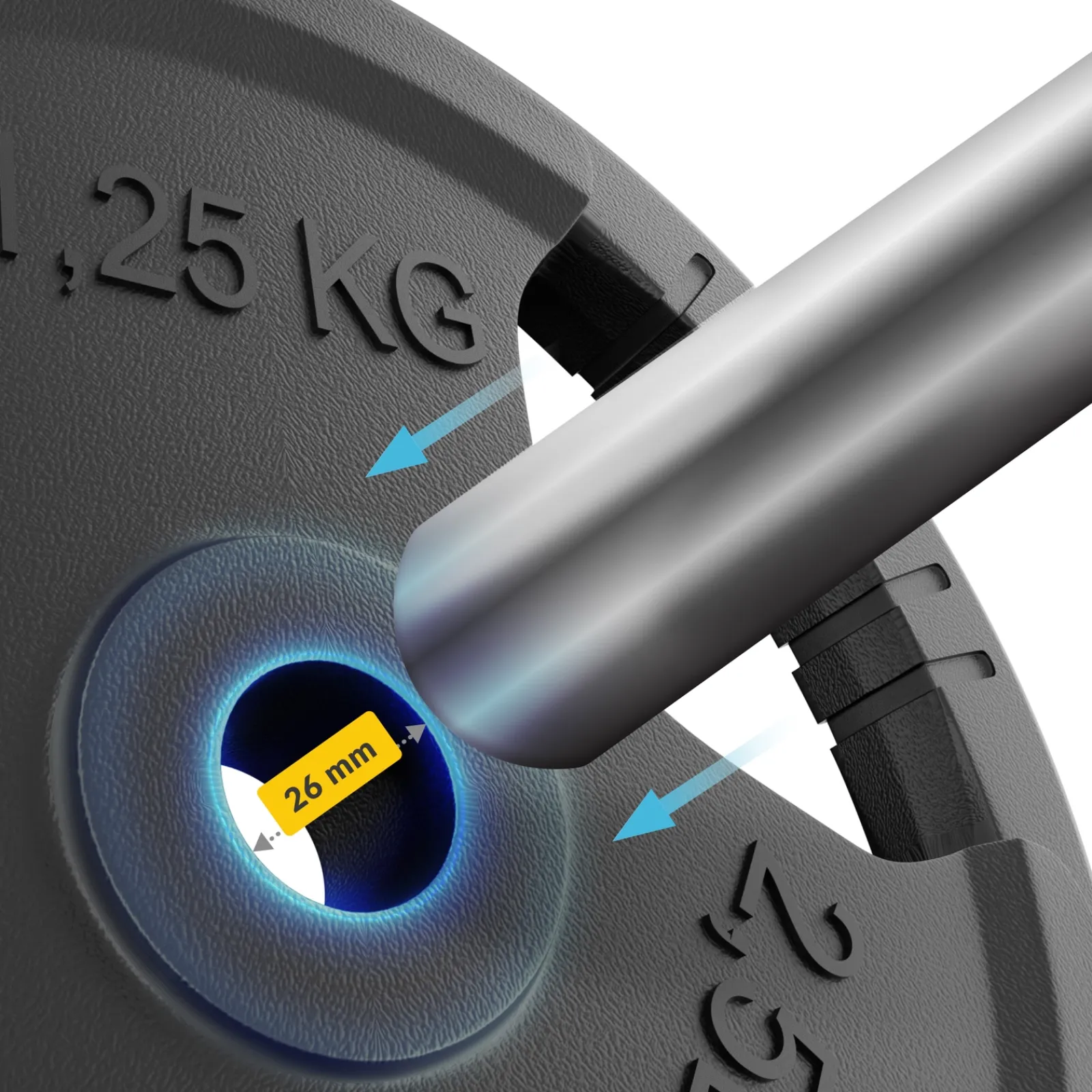4FIZJO Obciążenie żeliwne 2 x 1,25 kg Best