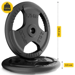 4FIZJO Obciążenie żeliwne 4 x 1,25 kg New