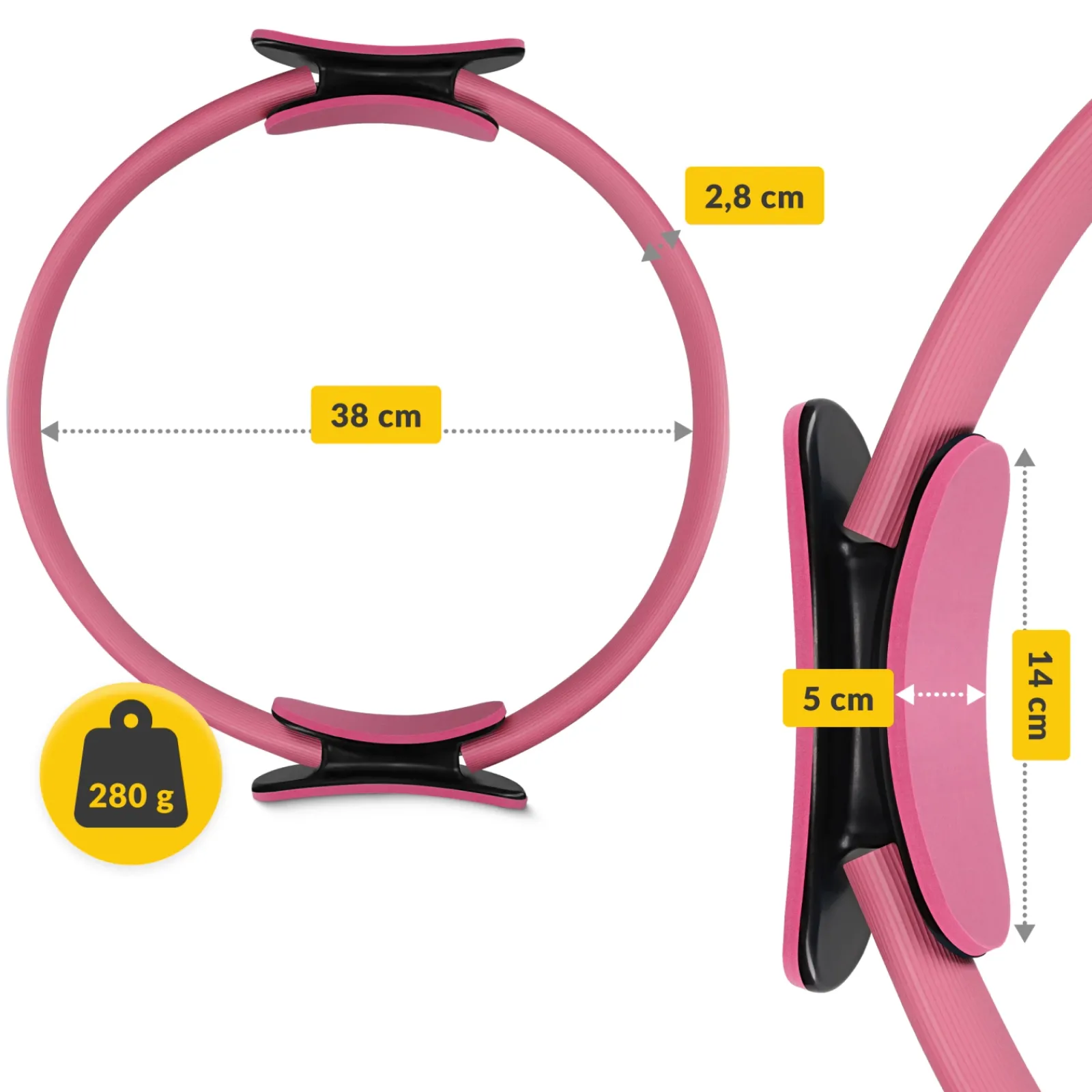 4FIZJO Obręcz ring do jogi i pilatesu różowa Sale