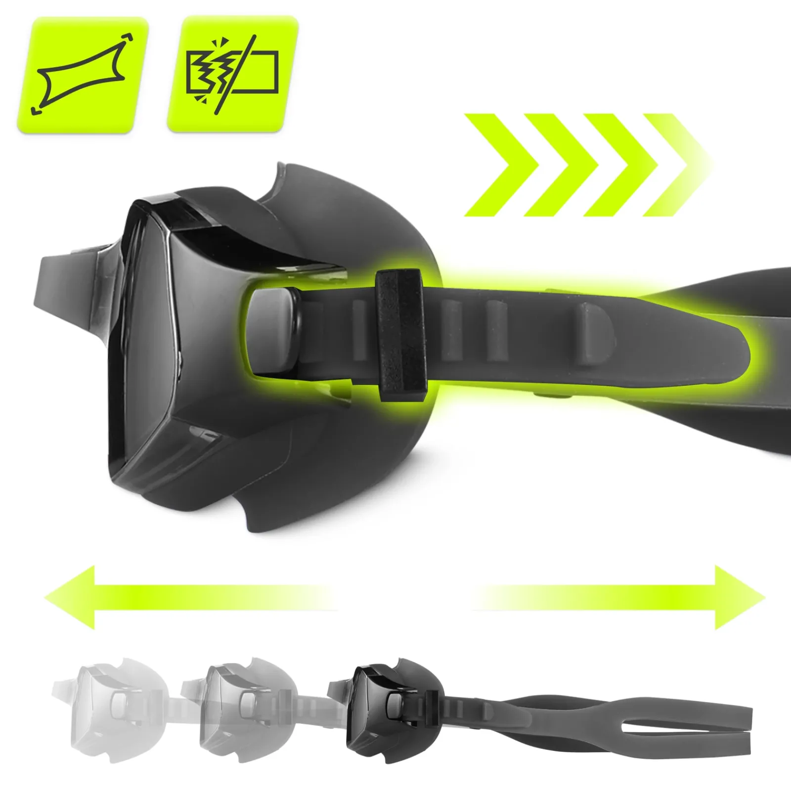 4FIZJO Okulary do pływania TSUNAMI czarne Discount