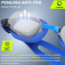 4FIZJO Okulary do pływania TSUNAMI niebieskie Discount