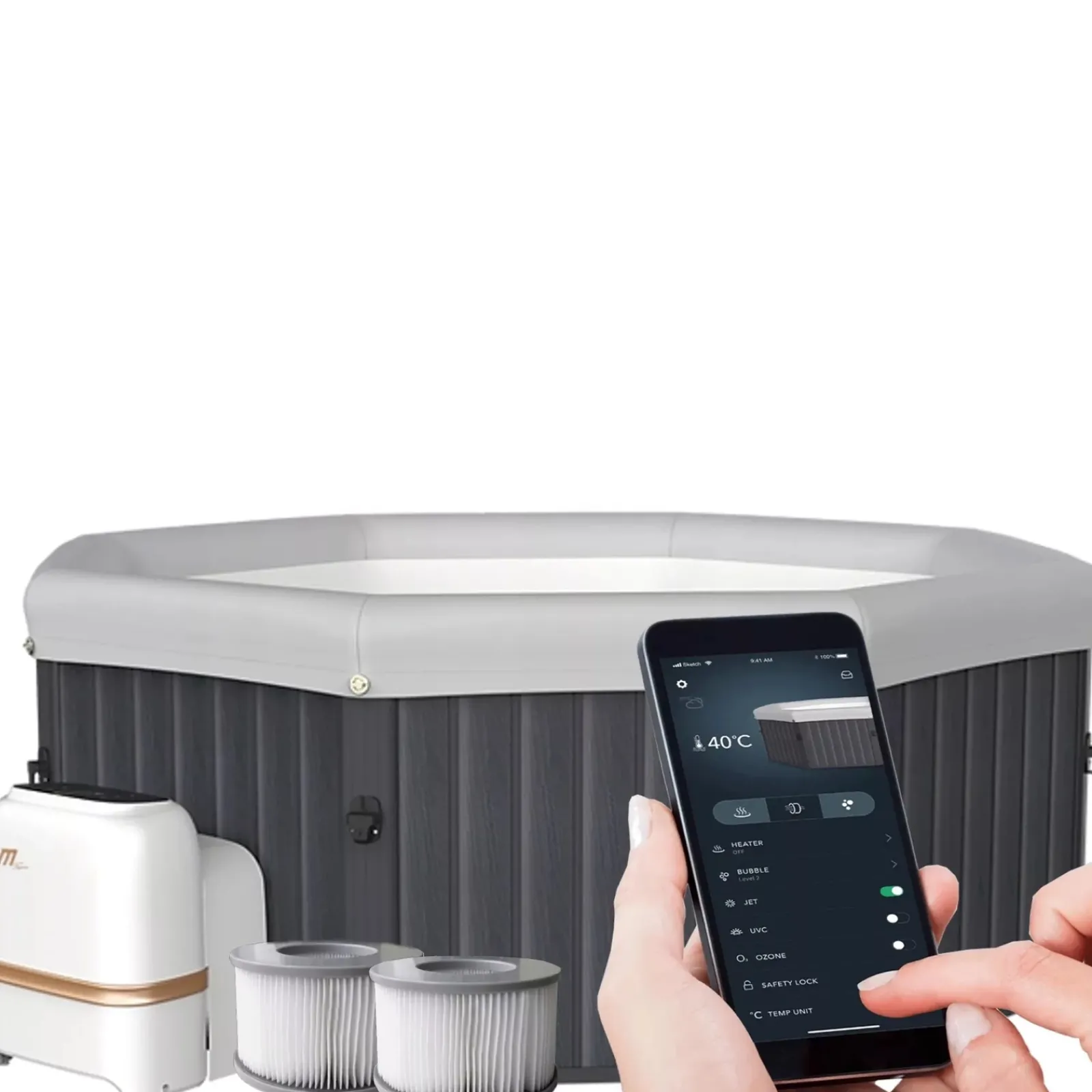 4FIZJO Panelowe spa ogrodowe MSpa TUSCANY Wi-Fi 6-osobowe Outlet