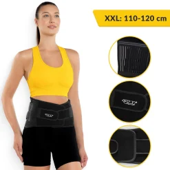4FIZJO Pas ortopedyczny na kręgosłup lędźwiowy XXL czarny Clearance