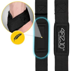 4FIZJO Paski treningowe do martwego ciągu Deadlift Straps czarne Clearance