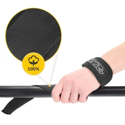 4FIZJO Paski treningowe do martwego ciągu Deadlift Straps czarne Clearance