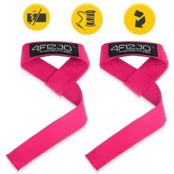4FIZJO Paski treningowe do martwego ciągu Deadlift Straps różowe Clearance