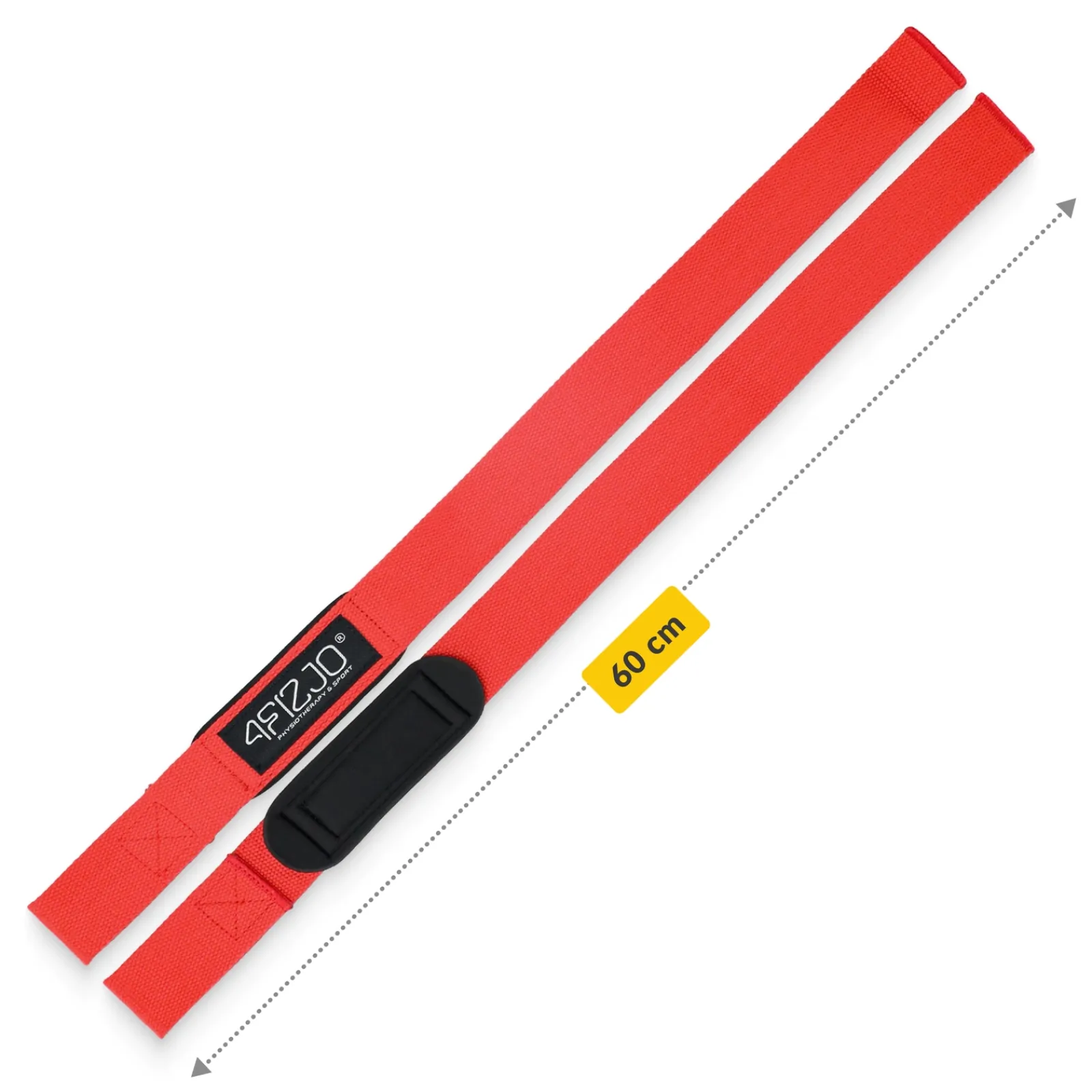 4FIZJO Paski treningowe do martwego ciągu Deadlift Straps czerwone Best