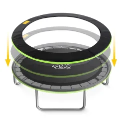 4FIZJO Piankowa osłona na sprężyny trampoliny 16FT Czarny / Zielony Sale