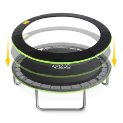 4FIZJO Piankowa osłona na sprężyny trampoliny 12FT Czarny / Zielony Outlet