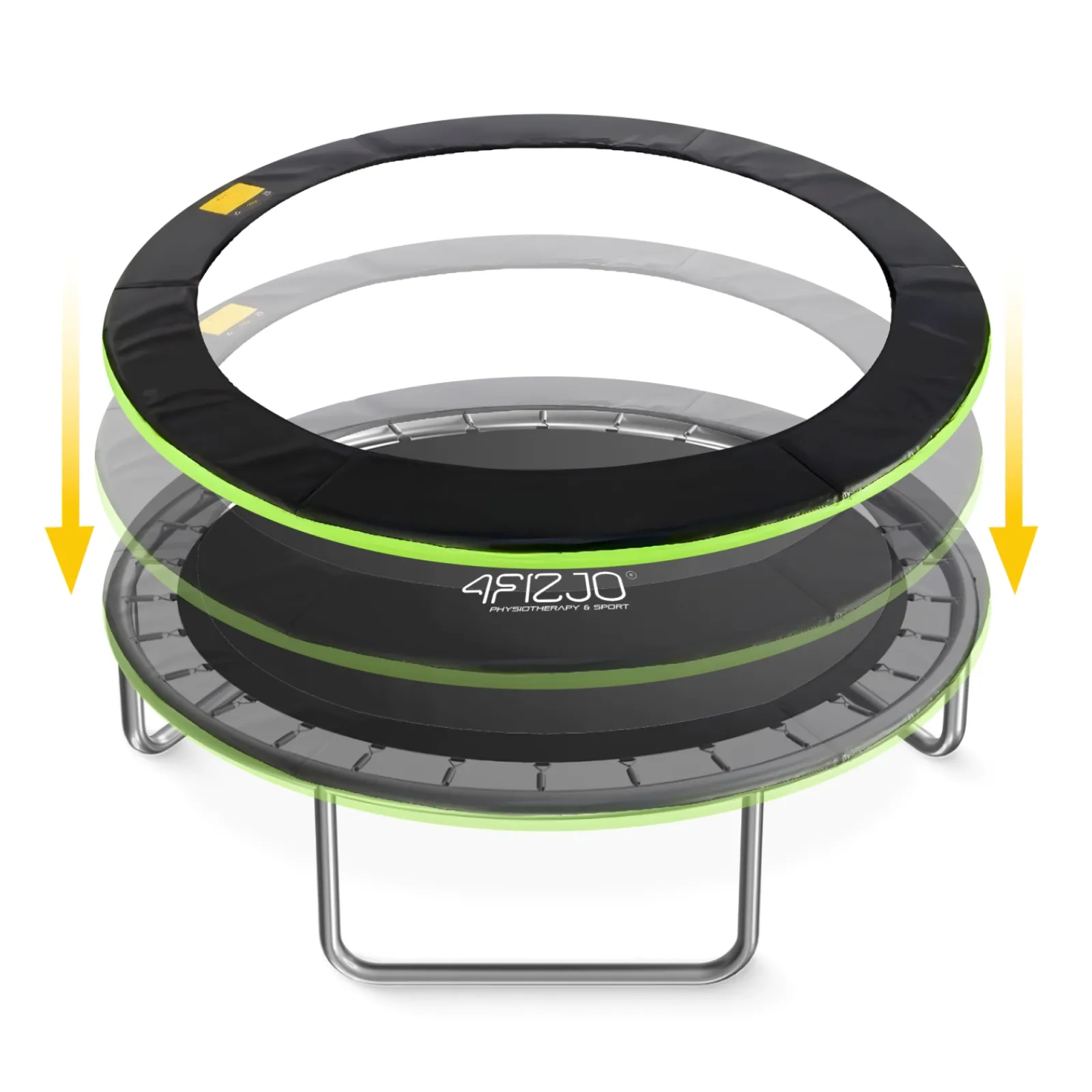 4FIZJO Piankowa osłona na sprężyny trampoliny 8FT Czarny / Zielony