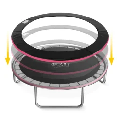 4FIZJO Piankowa osłona na sprężyny trampoliny 10FT Czarny / Różowy Clearance