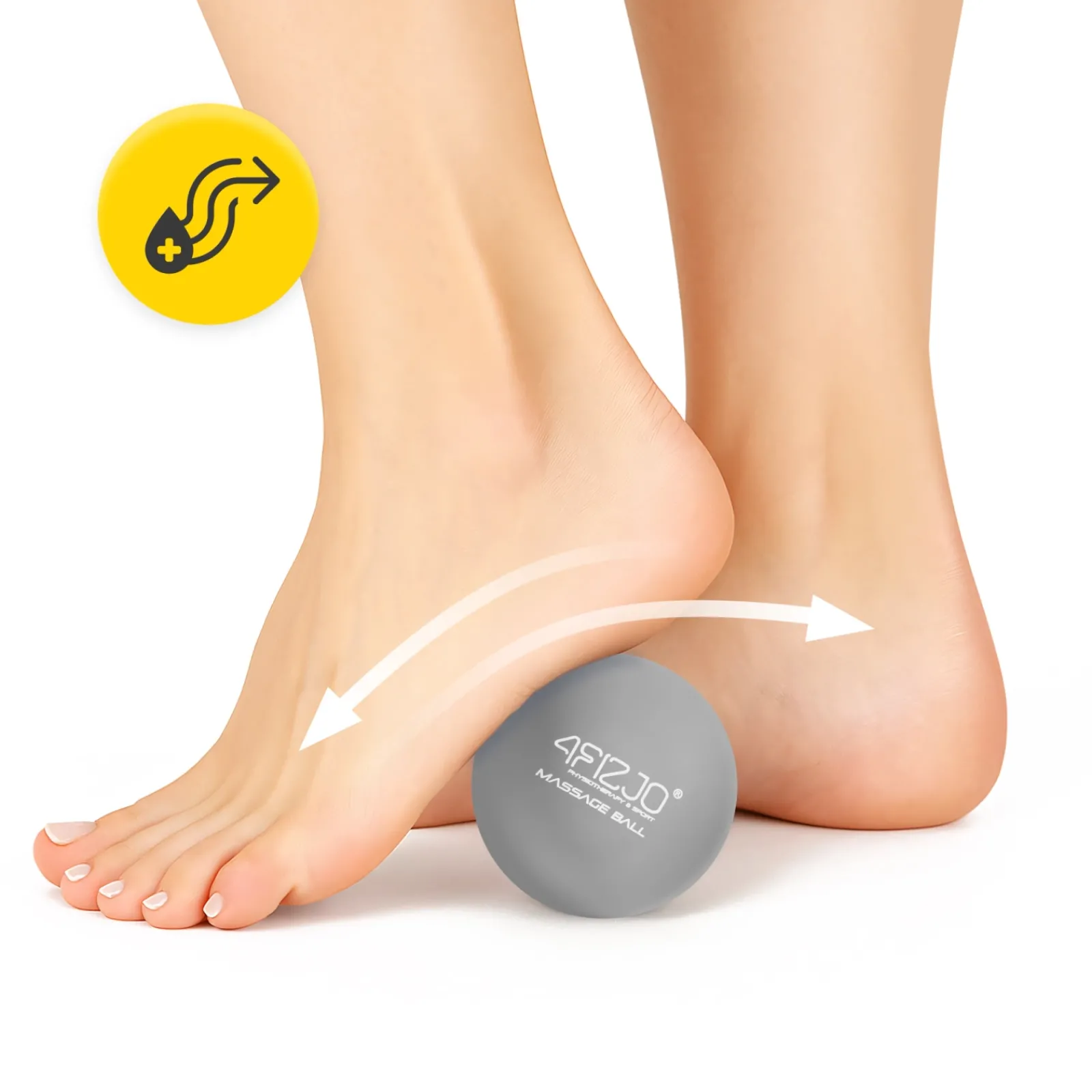 4FIZJO Piłka do masażu Lacrosse Massage Ball szara Discount