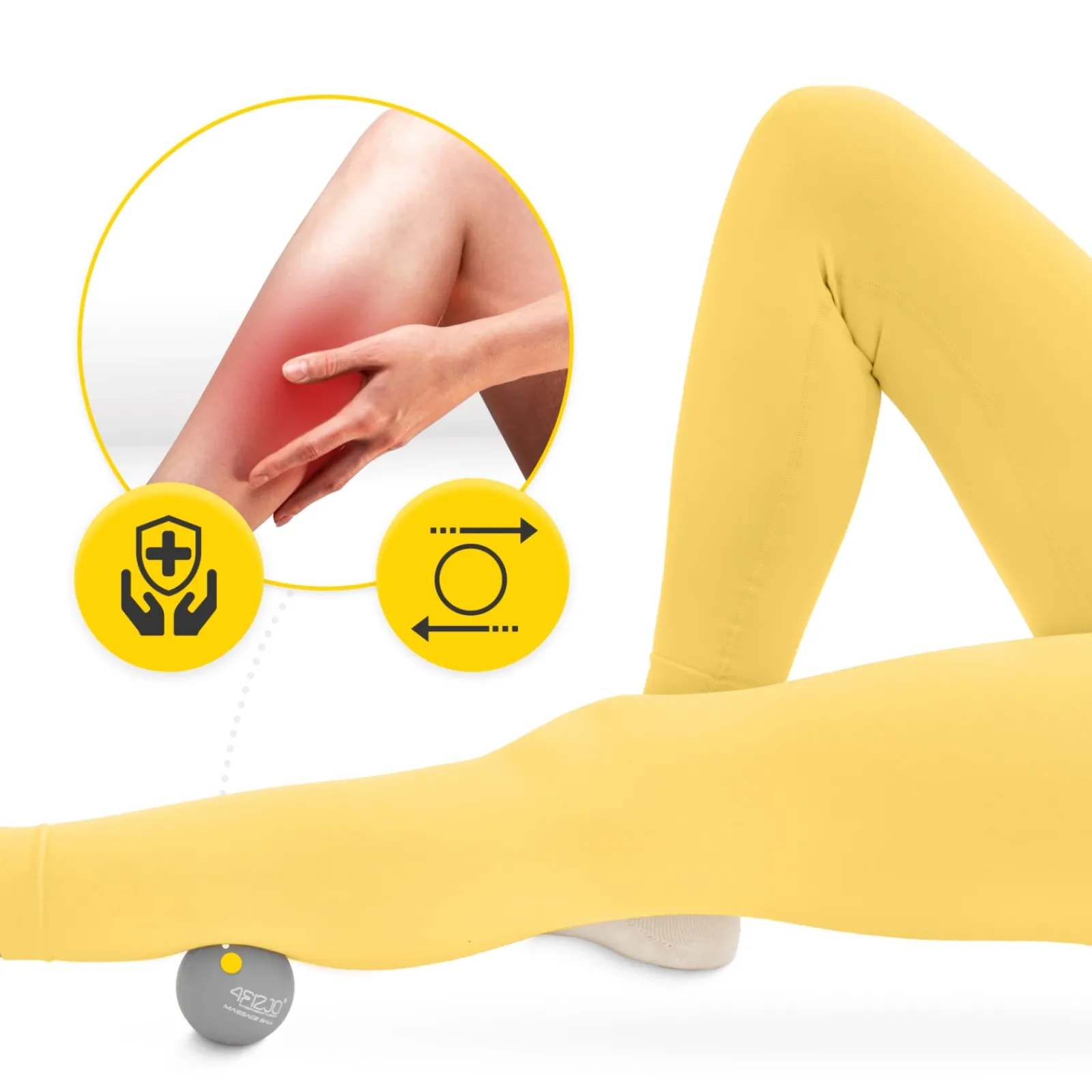 4FIZJO Piłka do masażu Lacrosse Massage Ball szara Discount