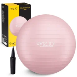 4FIZJO Piłka gimnastyczna dmuchana 85 cm różowa Outlet