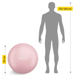 4FIZJO Piłka gimnastyczna dmuchana 65 cm różowa Clearance