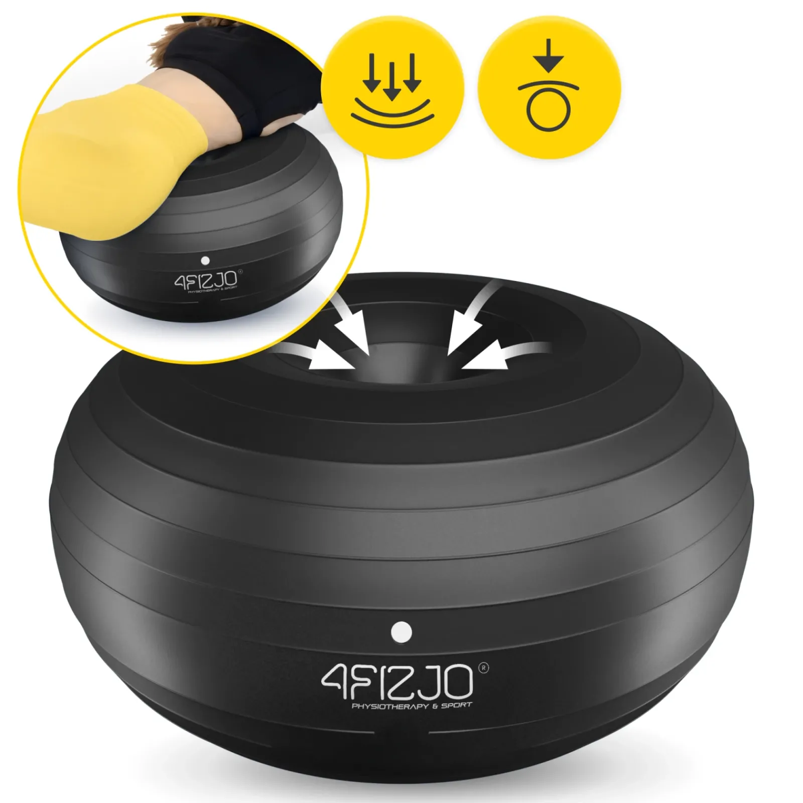 4FIZJO Piłka gimnastyczna DONUT AIR BALL czarna Online