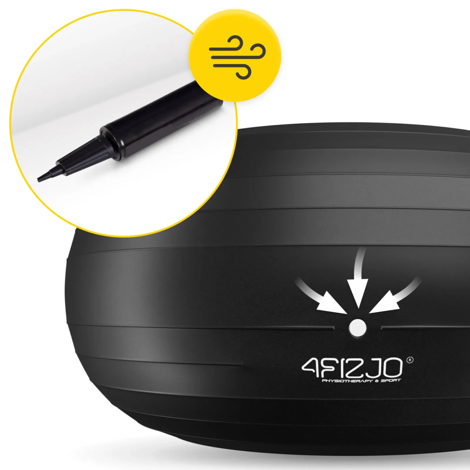 4FIZJO Piłka gimnastyczna DONUT AIR BALL czarna Online