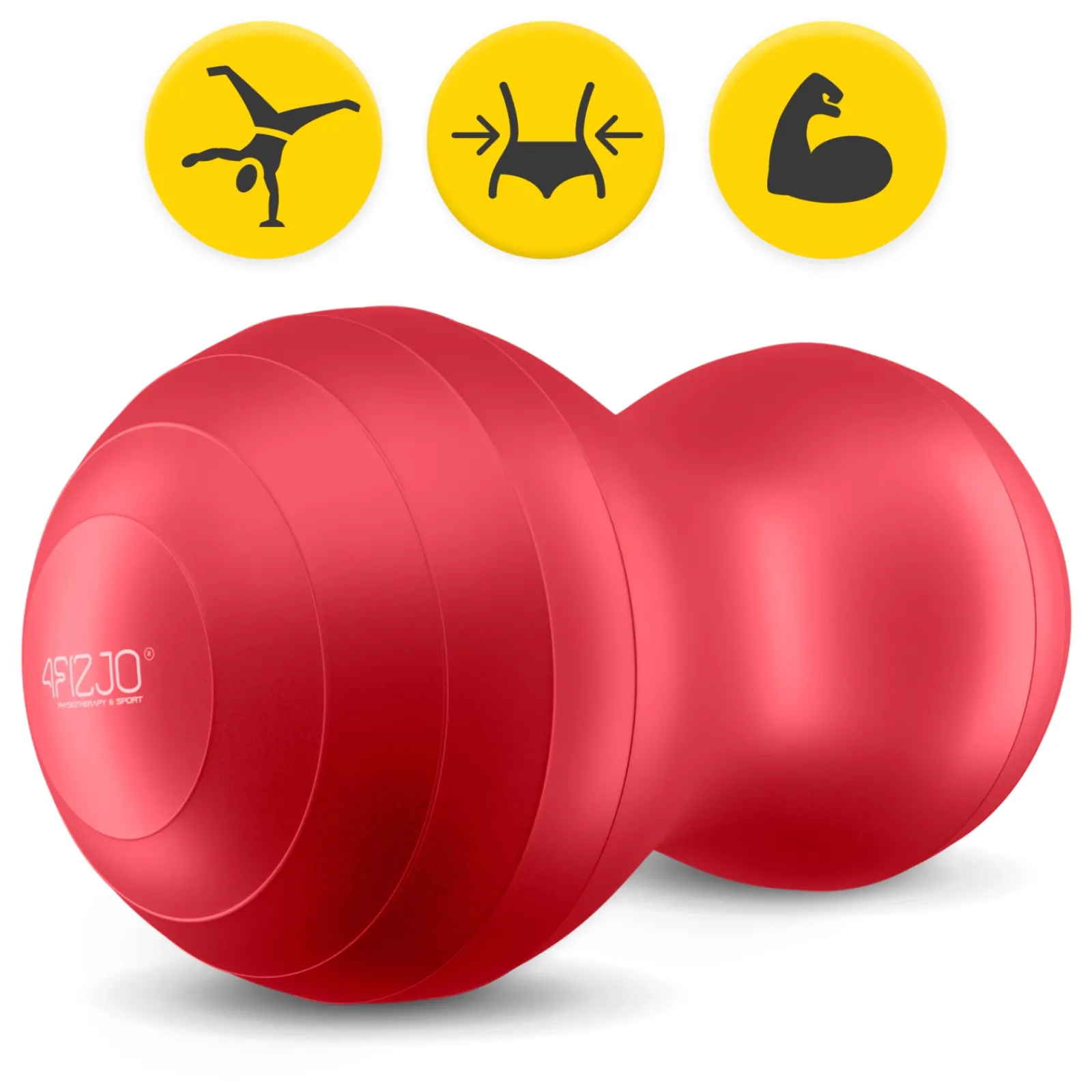 4FIZJO Piłka gimnastyczna PEANUT AIR BALL czerwona Sale