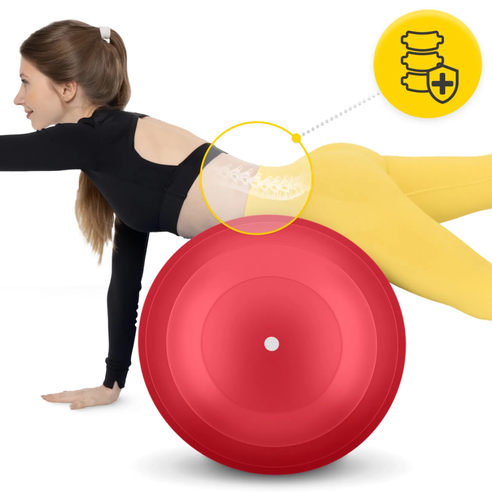 4FIZJO Piłka gimnastyczna PEANUT AIR BALL czerwona Sale