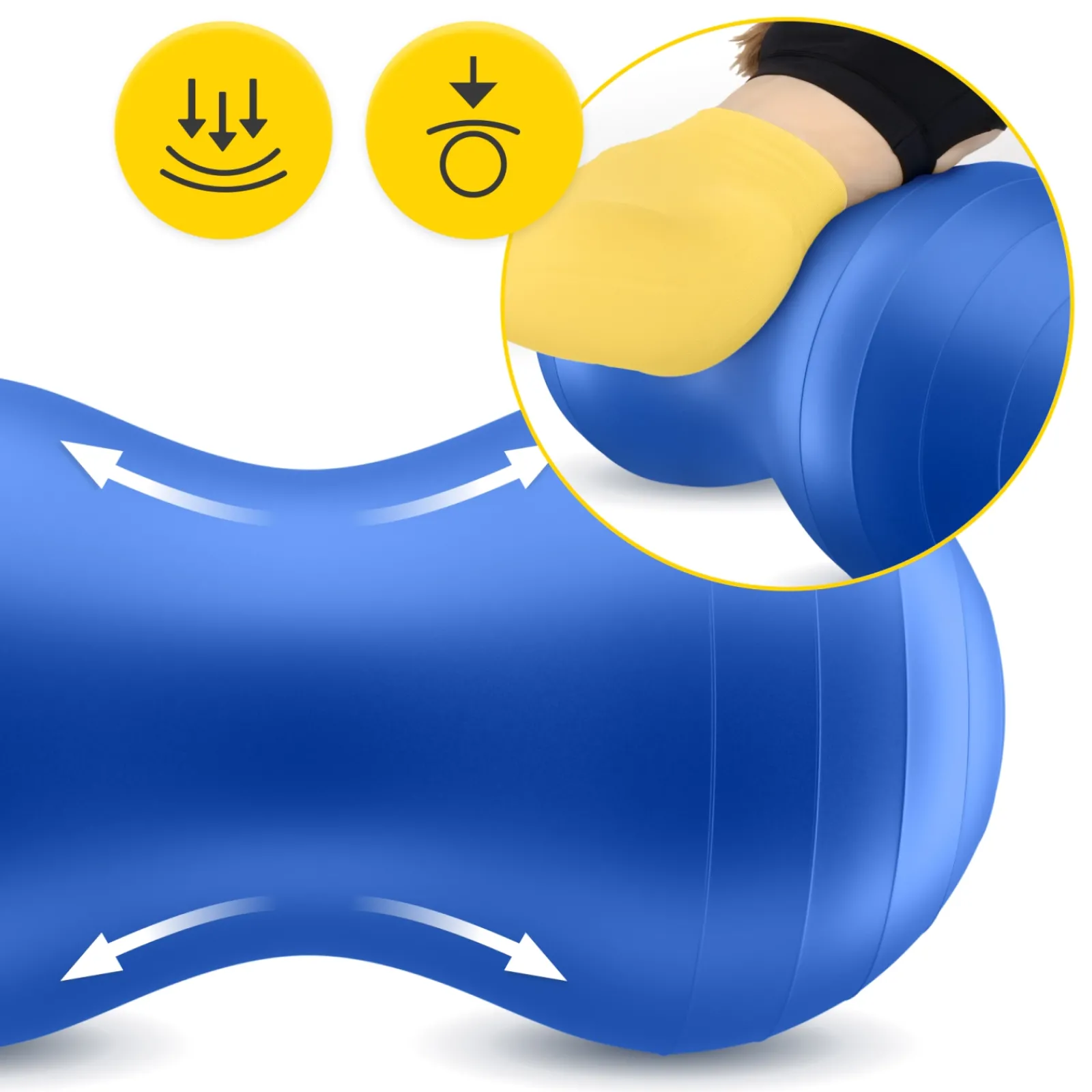 4FIZJO Piłka gimnastyczna PEANUT AIR BALL niebieska New