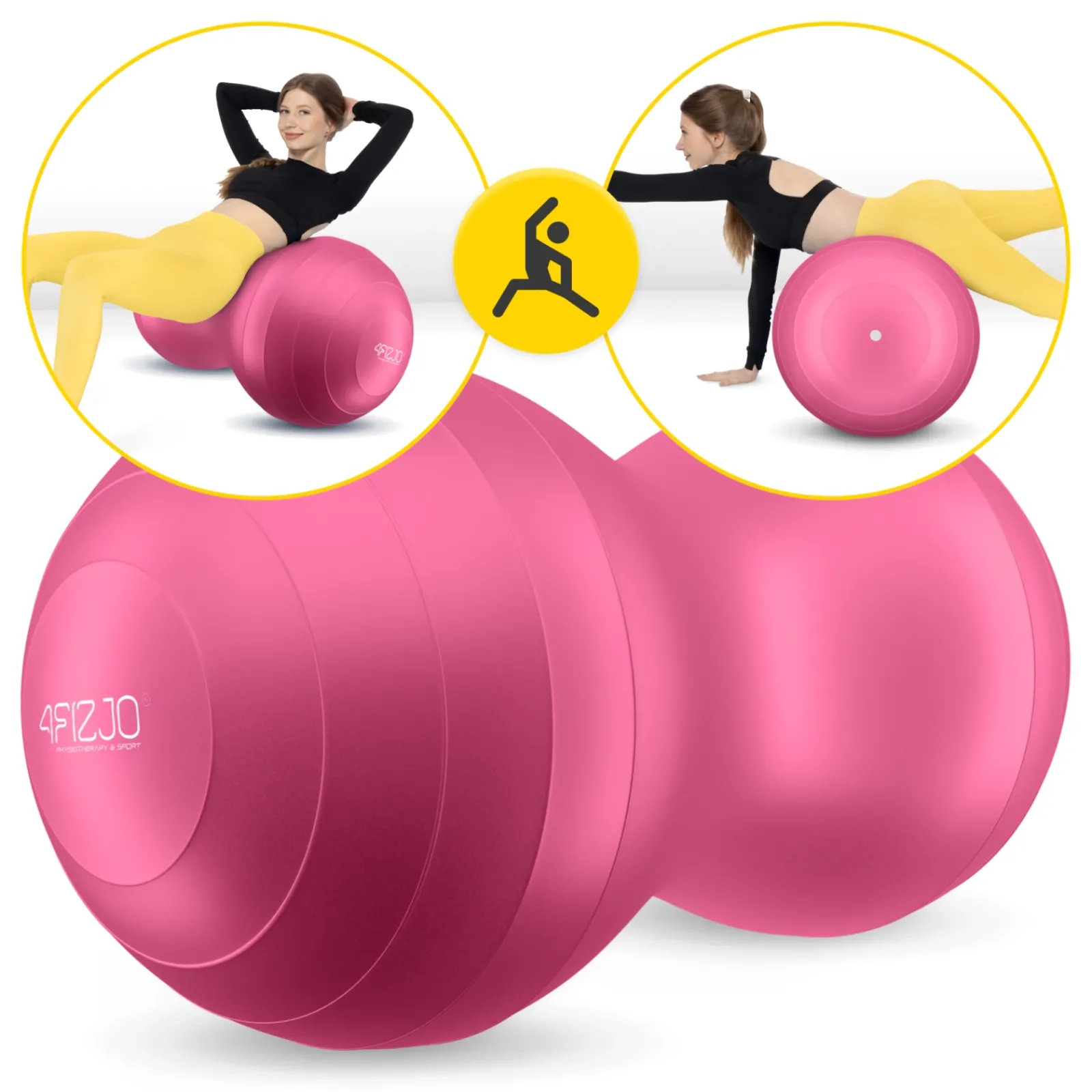 4FIZJO Piłka gimnastyczna PEANUT AIR BALL różowa Online