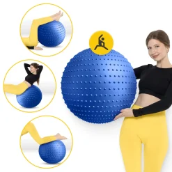 4FIZJO Piłka rehabilitacyjna z kolcami 65 cm niebieska Sale