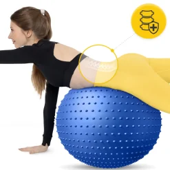 4FIZJO Piłka rehabilitacyjna z kolcami 65 cm niebieska Sale