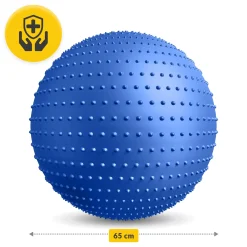 4FIZJO Piłka rehabilitacyjna z kolcami 65 cm niebieska Sale