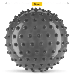 4FIZJO Piłka rehabilitacyjna z kolcami 20 cm szara New