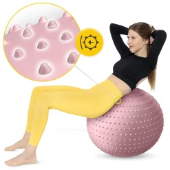 4FIZJO Piłka rehabilitacyjna z kolcami 65 cm różowa