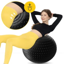 4FIZJO Piłka rehabilitacyjna z kolcami 65 cm czarna Outlet