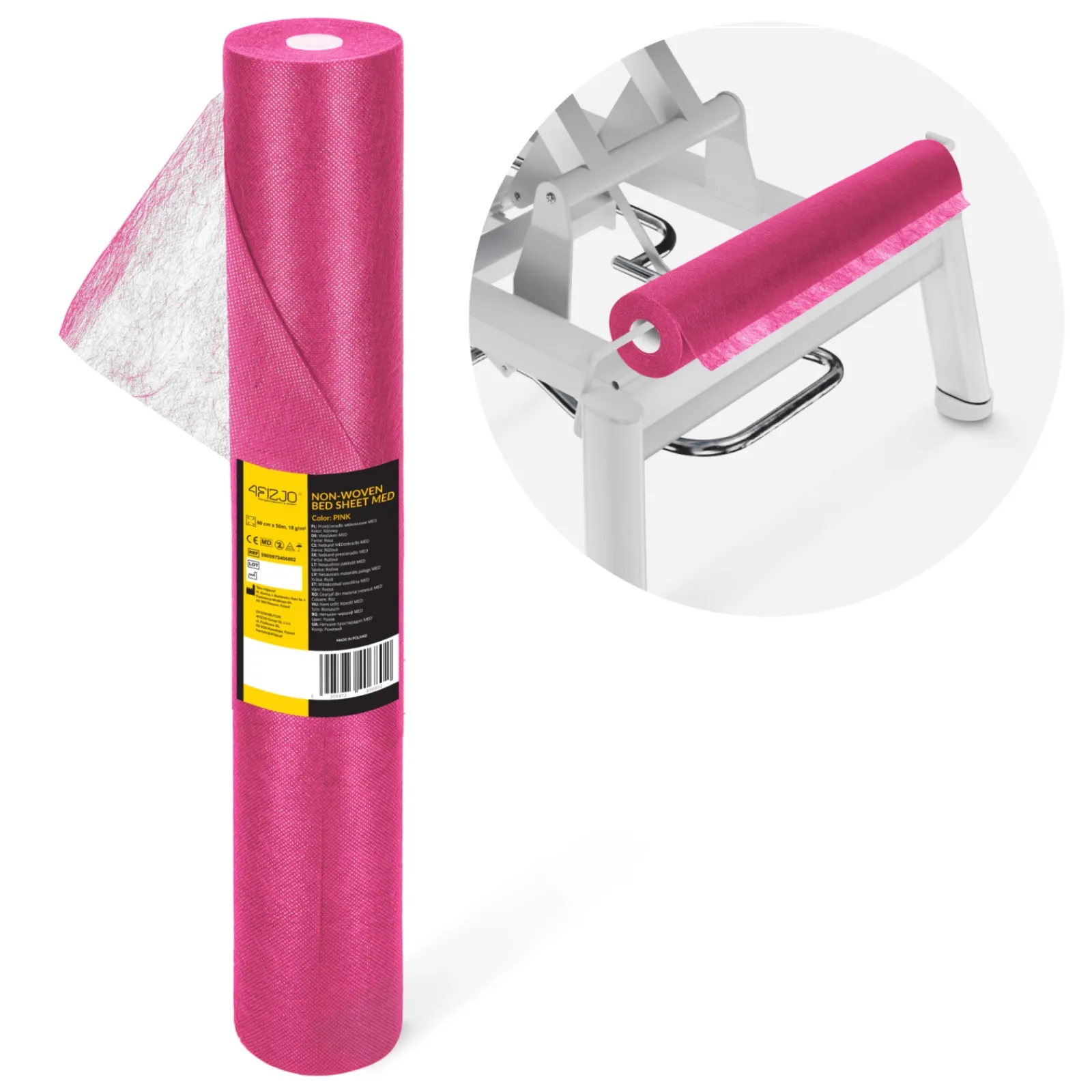 4FIZJO Podkład medyczny w rolce MED 60 cm x 50 m Różowy Discount
