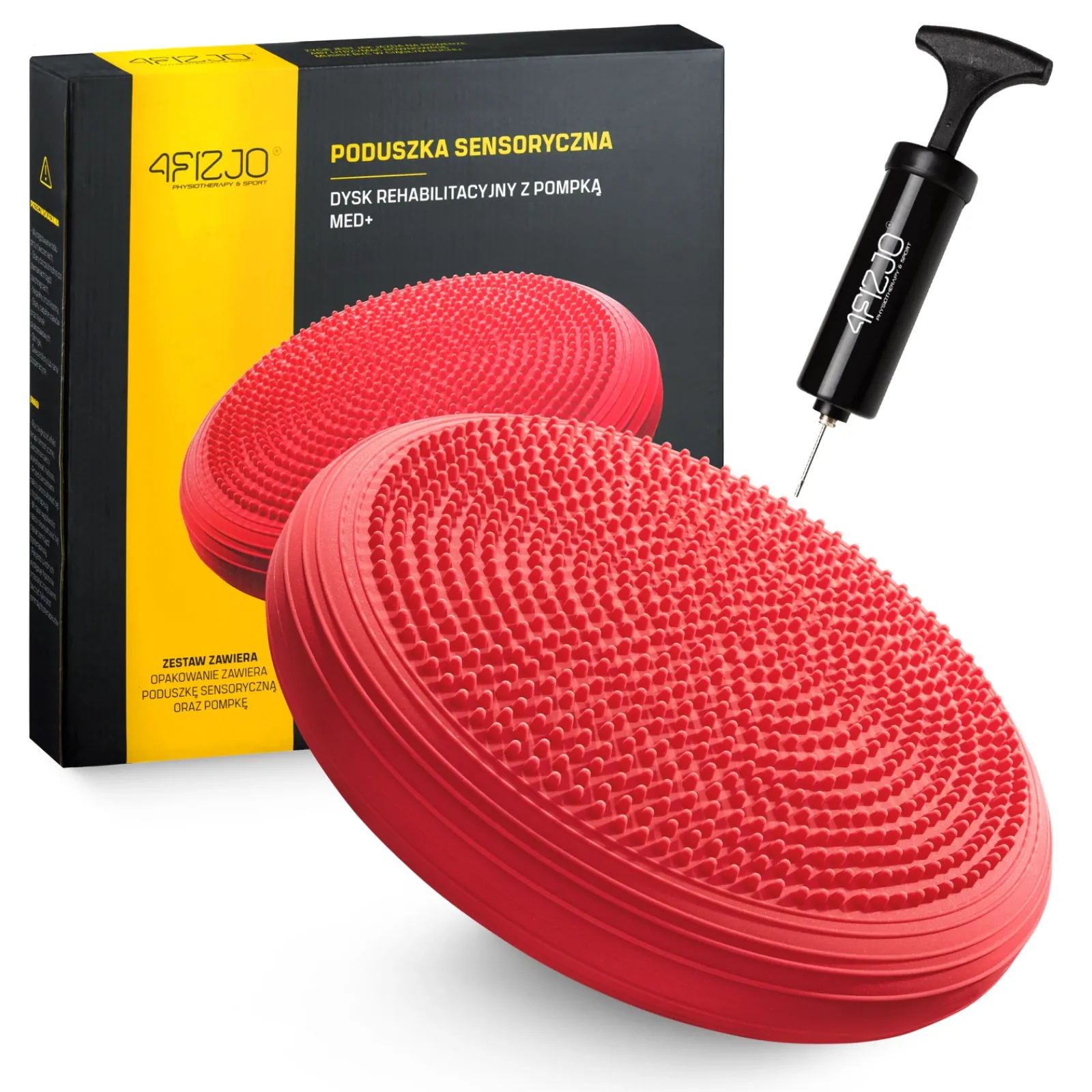 4FIZJO Poduszka sensomotoryczna MED+ 33 cm czerwona Czerwony Discount