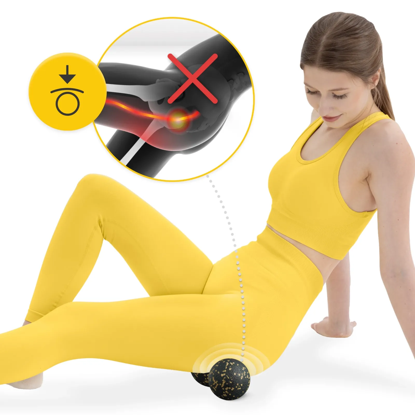 4FIZJO Podwójna piłka do masażu EPP 8 cm złota Discount