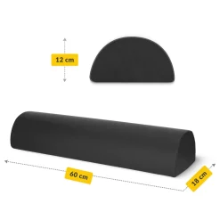 4FIZJO Półwałek rehabilitacyjny do masażu czarny Sale