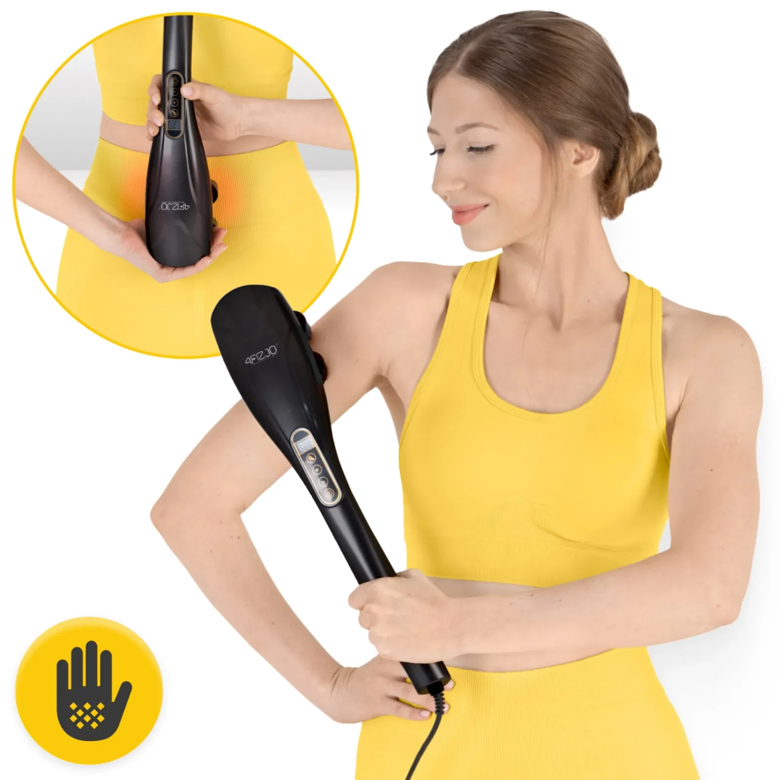 4FIZJO Ręczny masażer wibracyjny do ciała czarny Hot