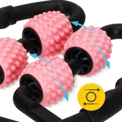 4FIZJO Roller do masażu ciała z wypustkami różowy Hot