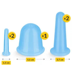 4FIZJO Silikonowe bańki chińskie 5 szt. FACE+ niebieskie Sale