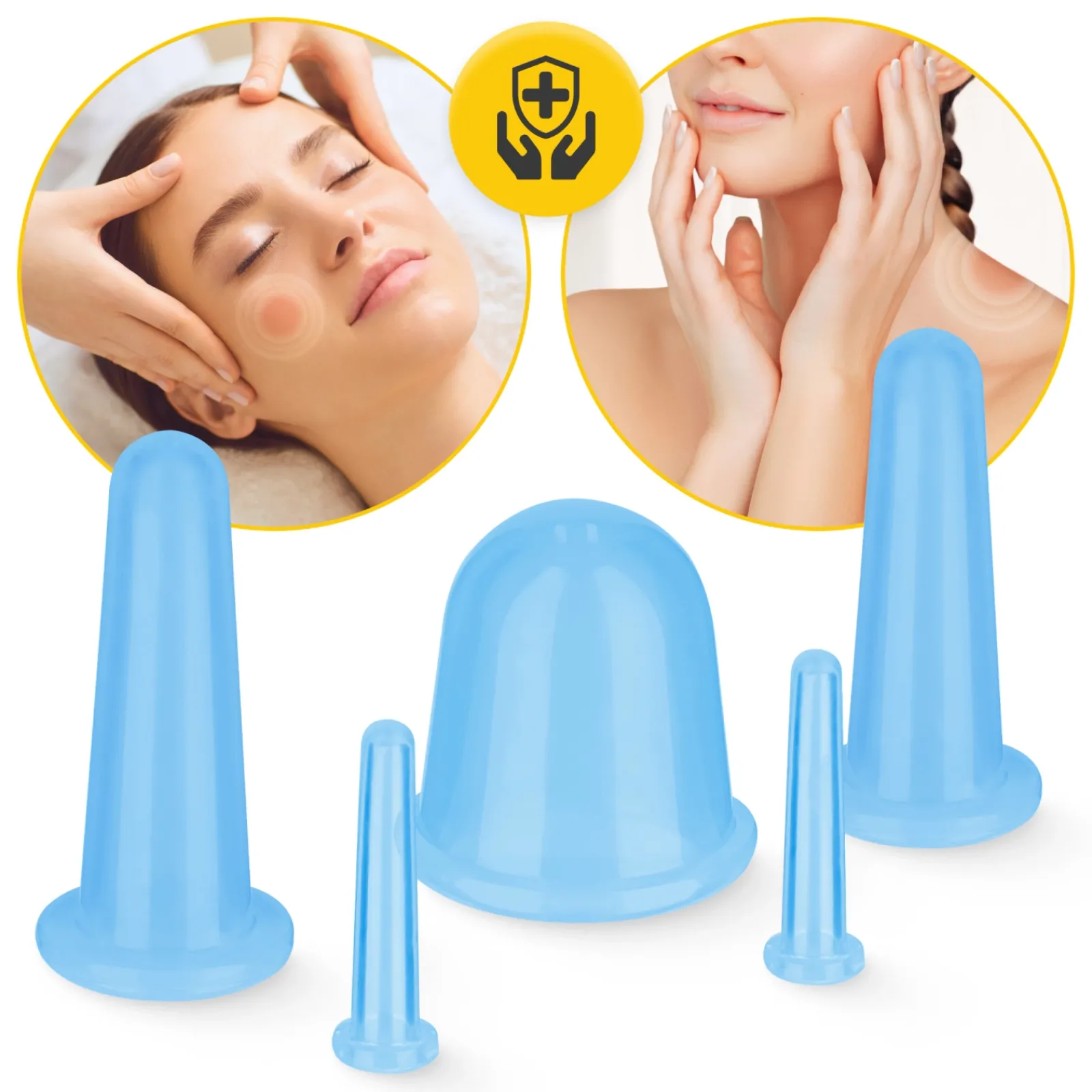 4FIZJO Silikonowe bańki chińskie 5 szt. FACE+ niebieskie Sale
