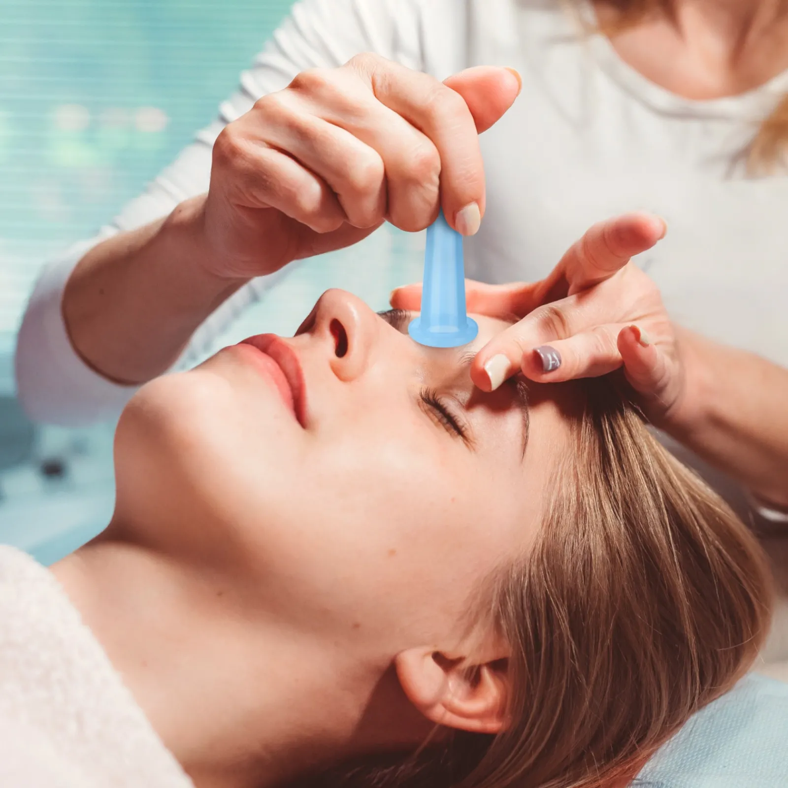 4FIZJO Silikonowe bańki chińskie 5 szt. FACE+ niebieskie Sale