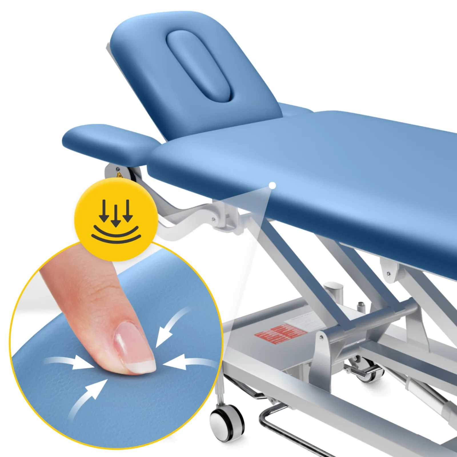 4FIZJO Stół do masażu i rehabilitacji elektryczny PURE+ Niebieski New