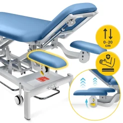 4FIZJO Stół do masażu i rehabilitacji elektryczny PURE+ Niebieski New